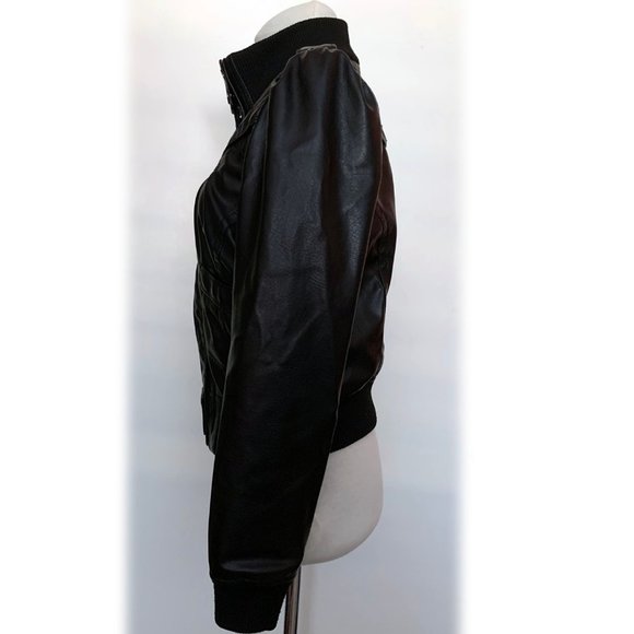 Miley Cyrus Max Azira Vegan Leather Moto Jacket - Picture 4 of 6